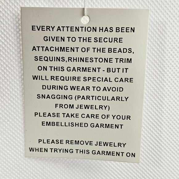 My Favorite Things Colleen Lopez Black Beaded 3/4 Sleeve V-neck Sweater XS - Picture 10 of 10